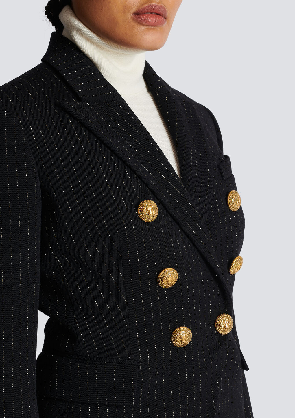 Shop Balmain Classic 6-button Jacket In Black