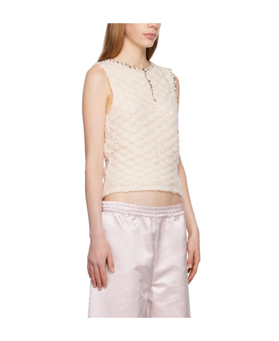 Acne Studios Pink Crewneck Vest In Nude