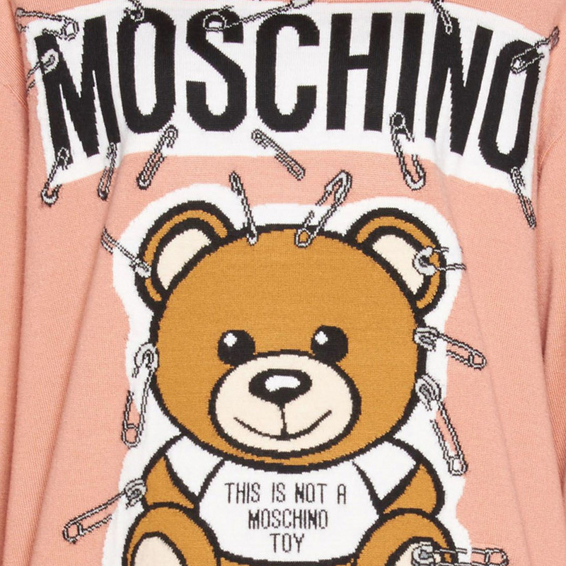 Moschino Logo Sweater In Pink