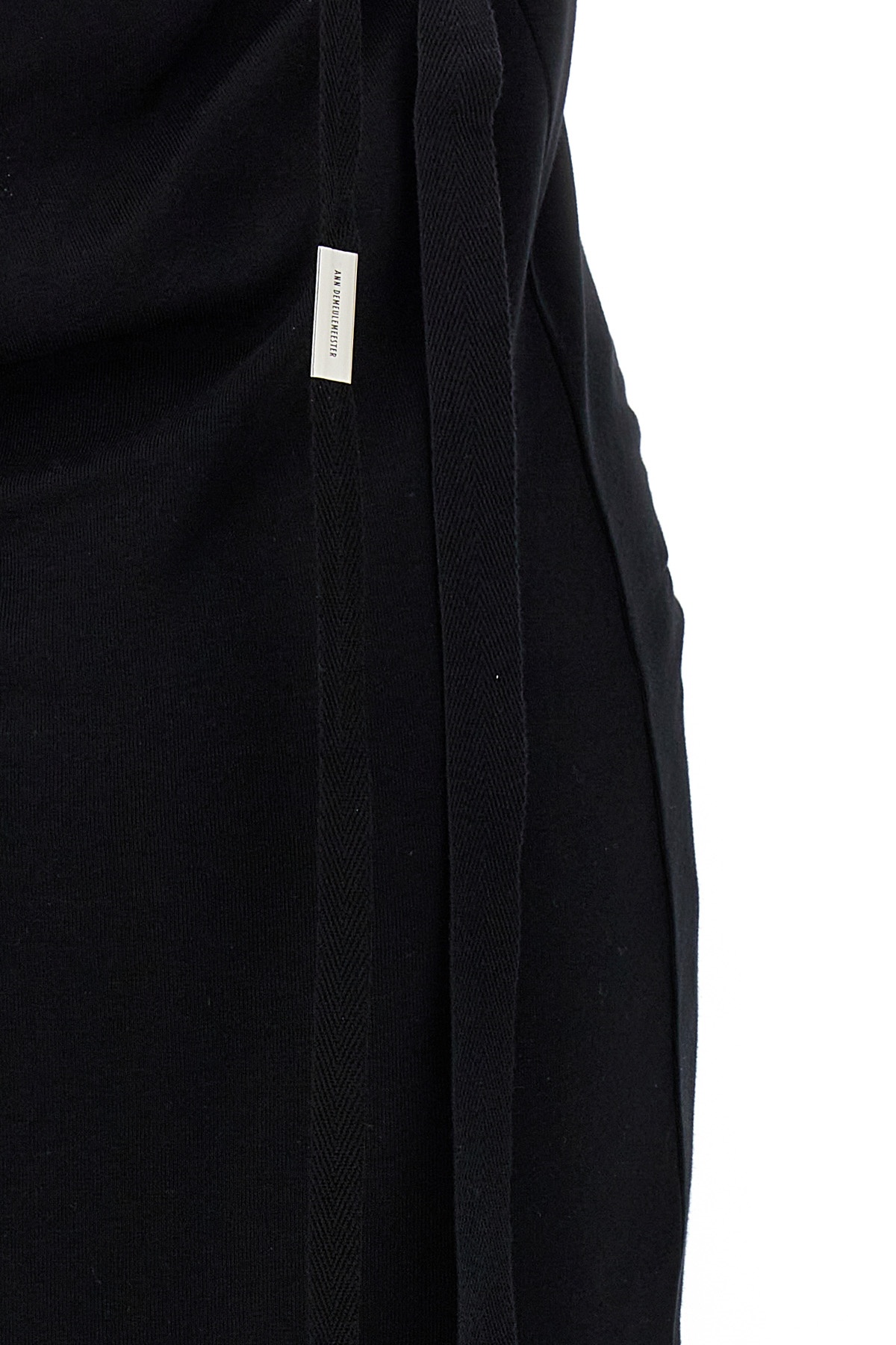 Ann Demeulemeester Logo Dress In Black