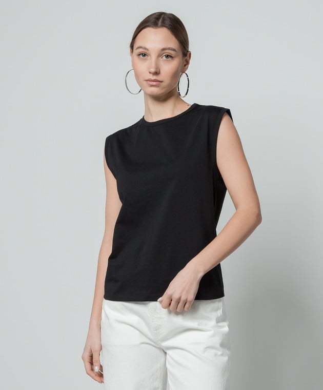 Loulou Studio Woman Top Black Size M Linen, Viscose In Black