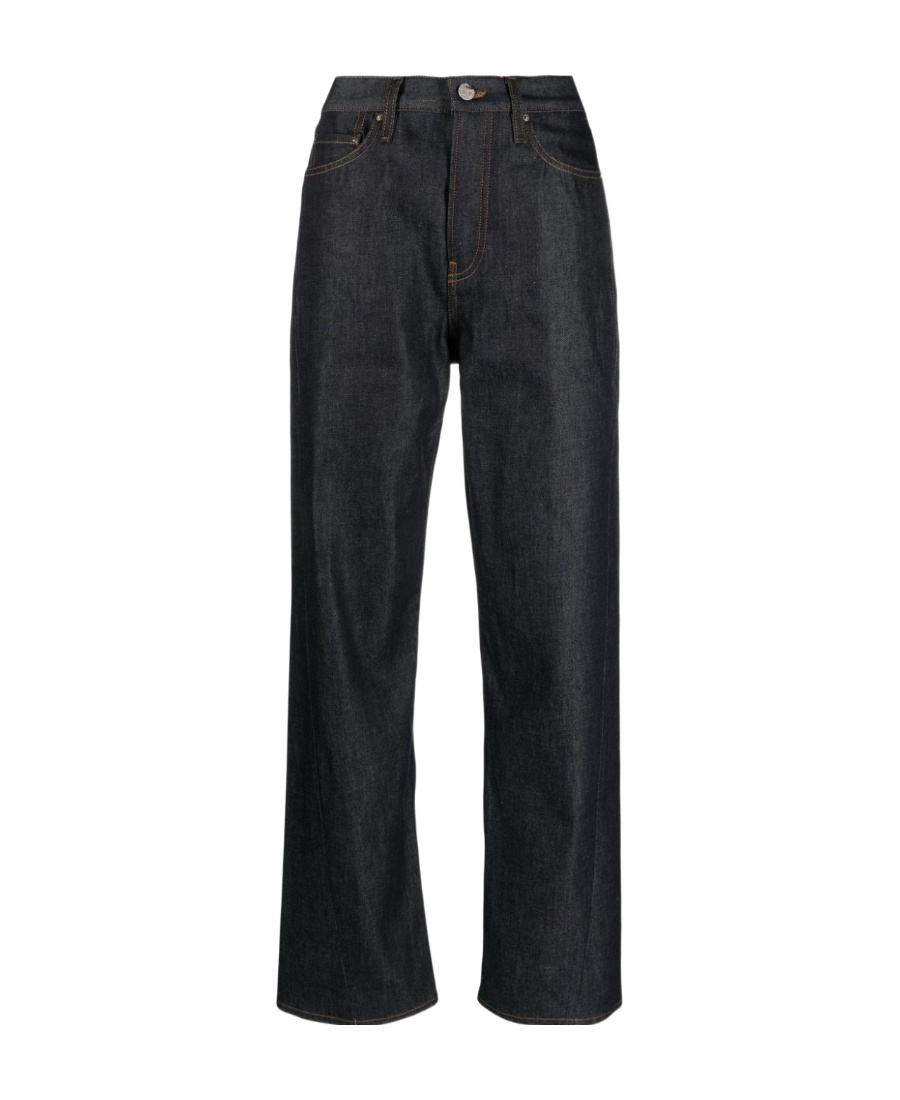 Totême Mid-rise Twisted Seam Straight-leg Jeans In Black