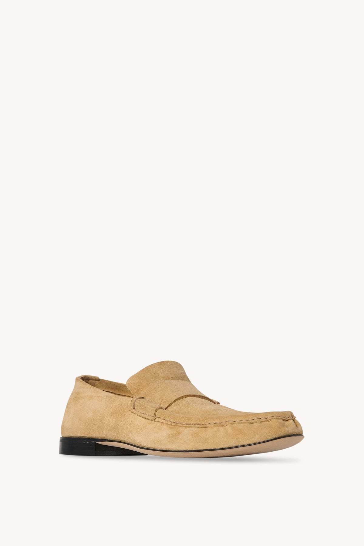 The Row Calf Suede Slip-on Loafers In Yellow