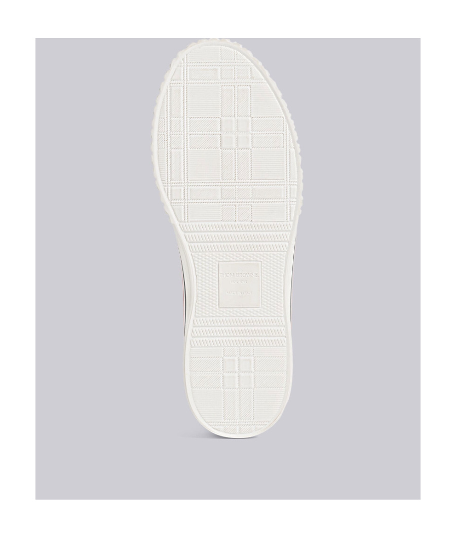 Thom Browne Collegiate Madras-print Low-top Sneakers In White
