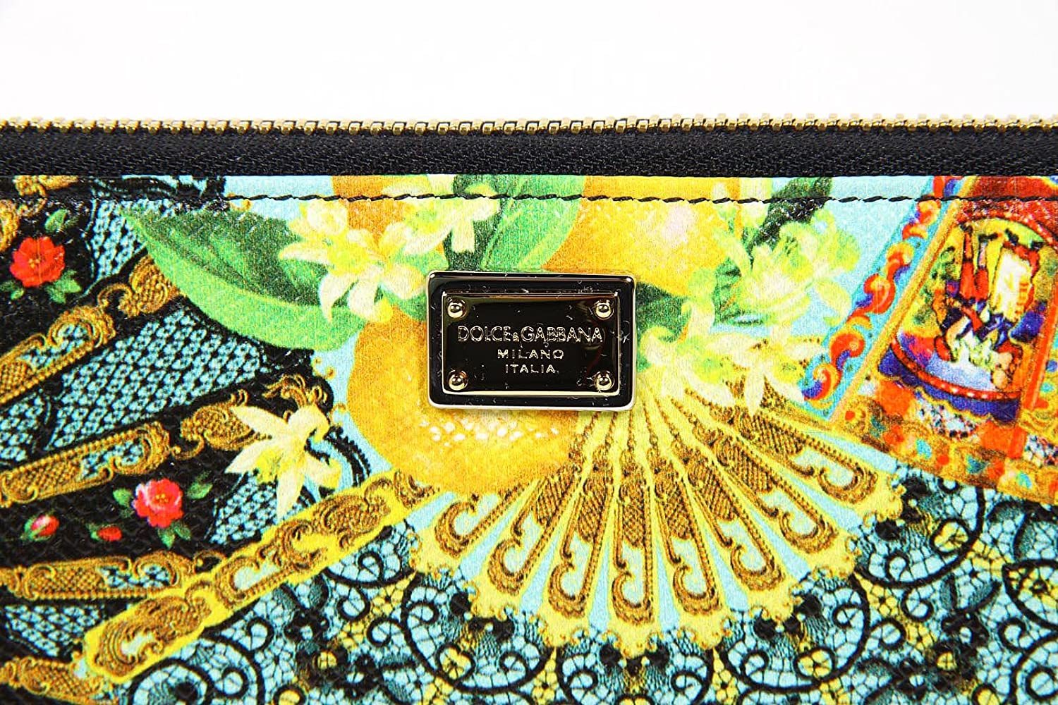 Dolce & Gabbana Printed Purse In Yellow
