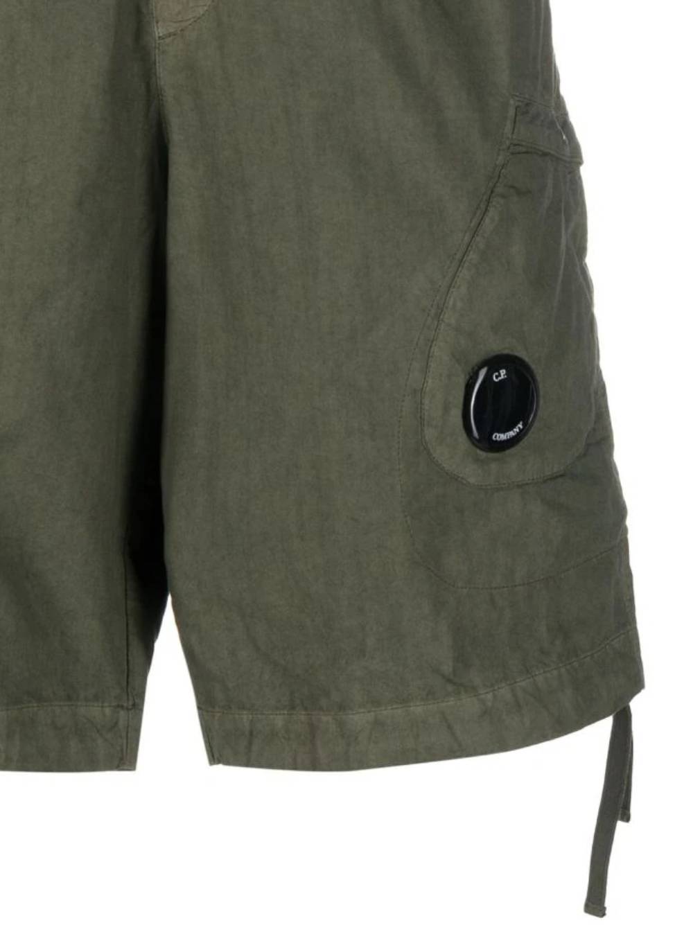 C.p. Company Multi-pocket Cotton Bermuda Shorts In Green