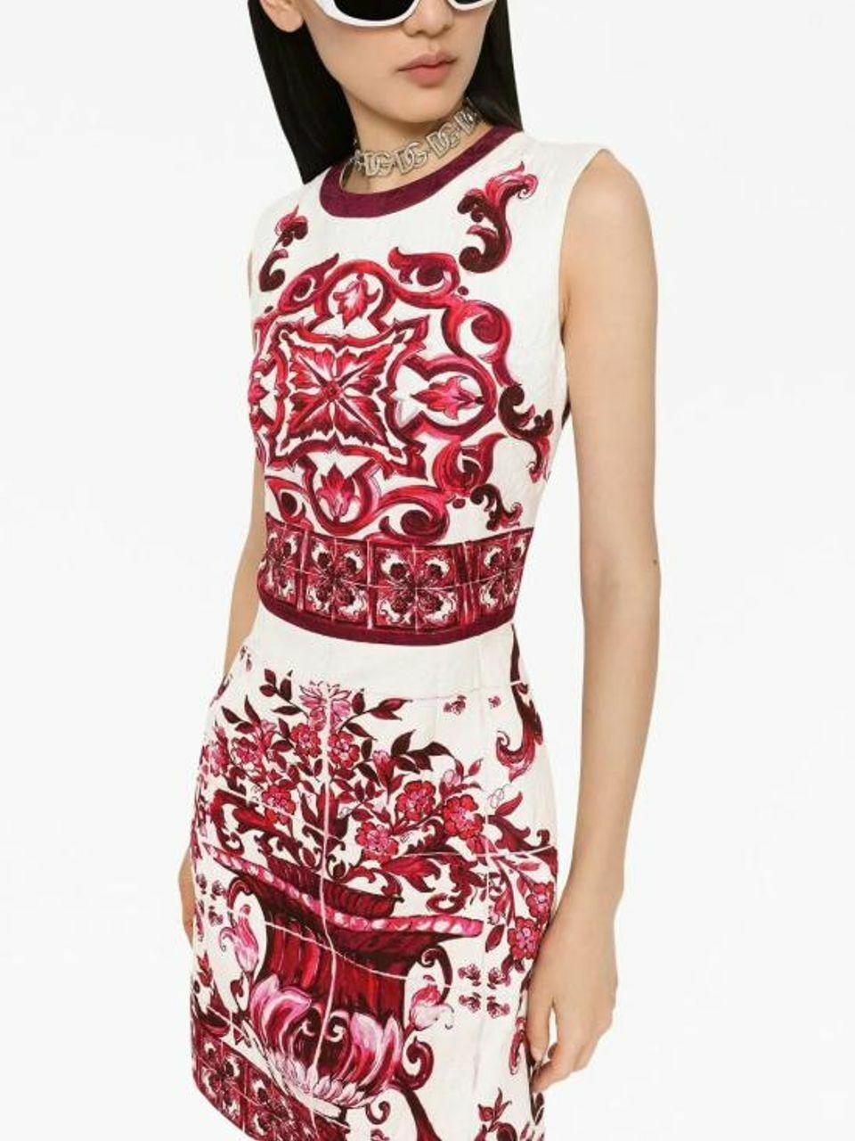 Dolce & Gabbana Majolica-print Brocade Mini Dress
