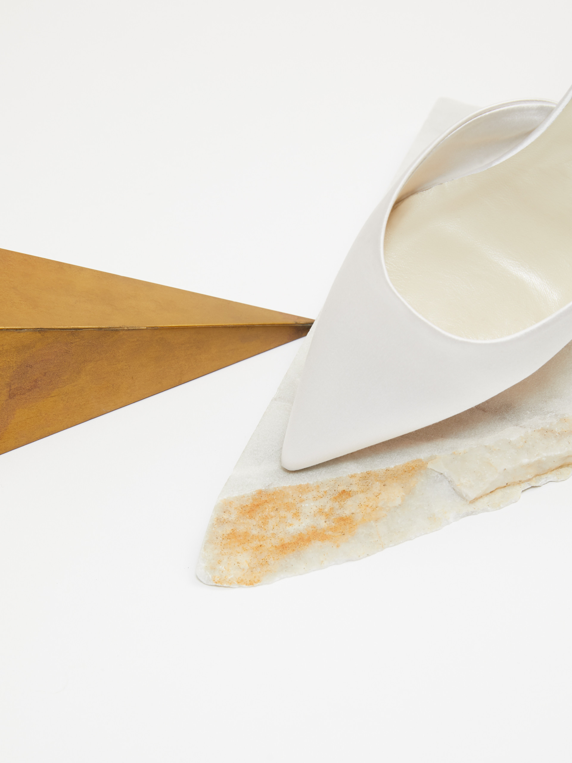 Max Mara Pointed Ballet Shoes In White