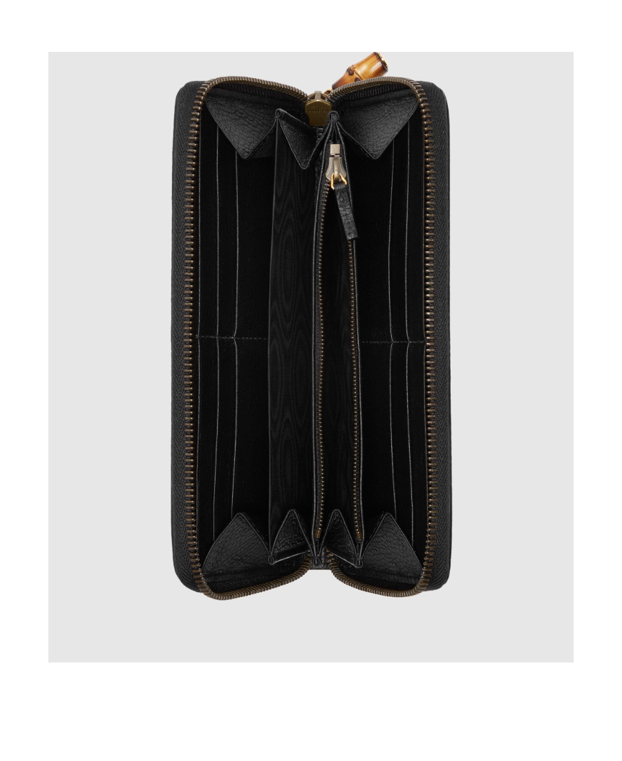 Gucci Calf-leather Zip-fastening Wallet In Black