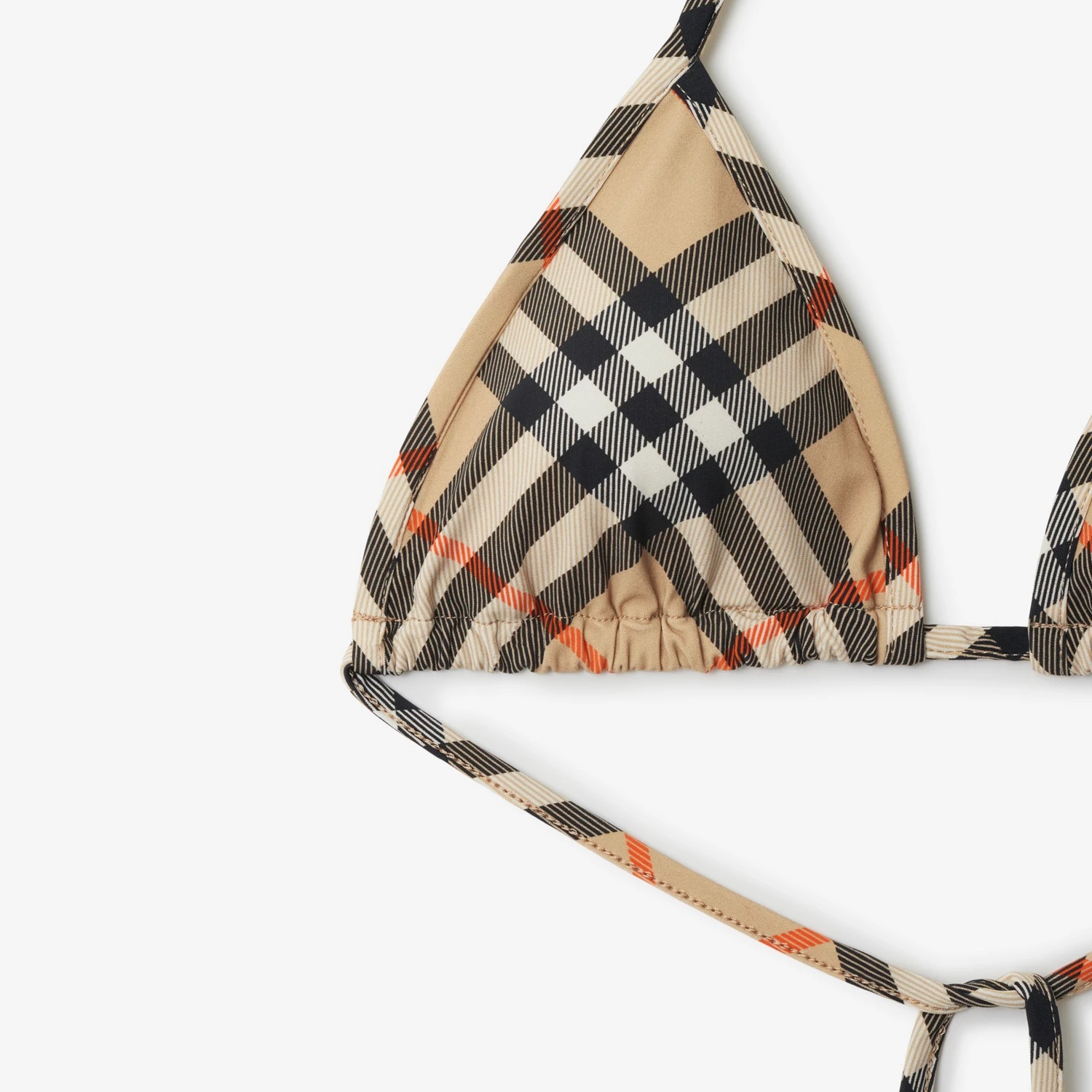 Burberry Cobb Vintage Check Triangle Bikini In Multicolor