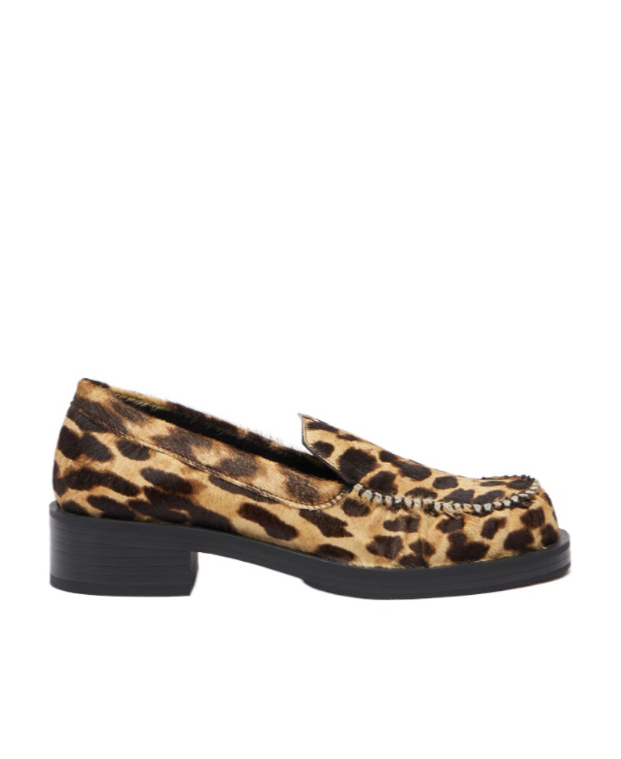 Stuart Weitzman Palmer Bold Loafer Womens Calf Hair S Loafers In Animal Print