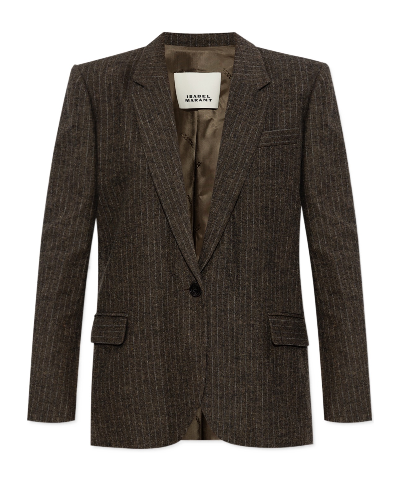 Isabel Marant Long Sleeve Blazer In Brown
