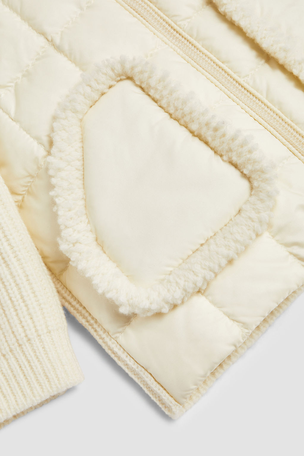 Moncler Long-sleeved Down Jacket In White