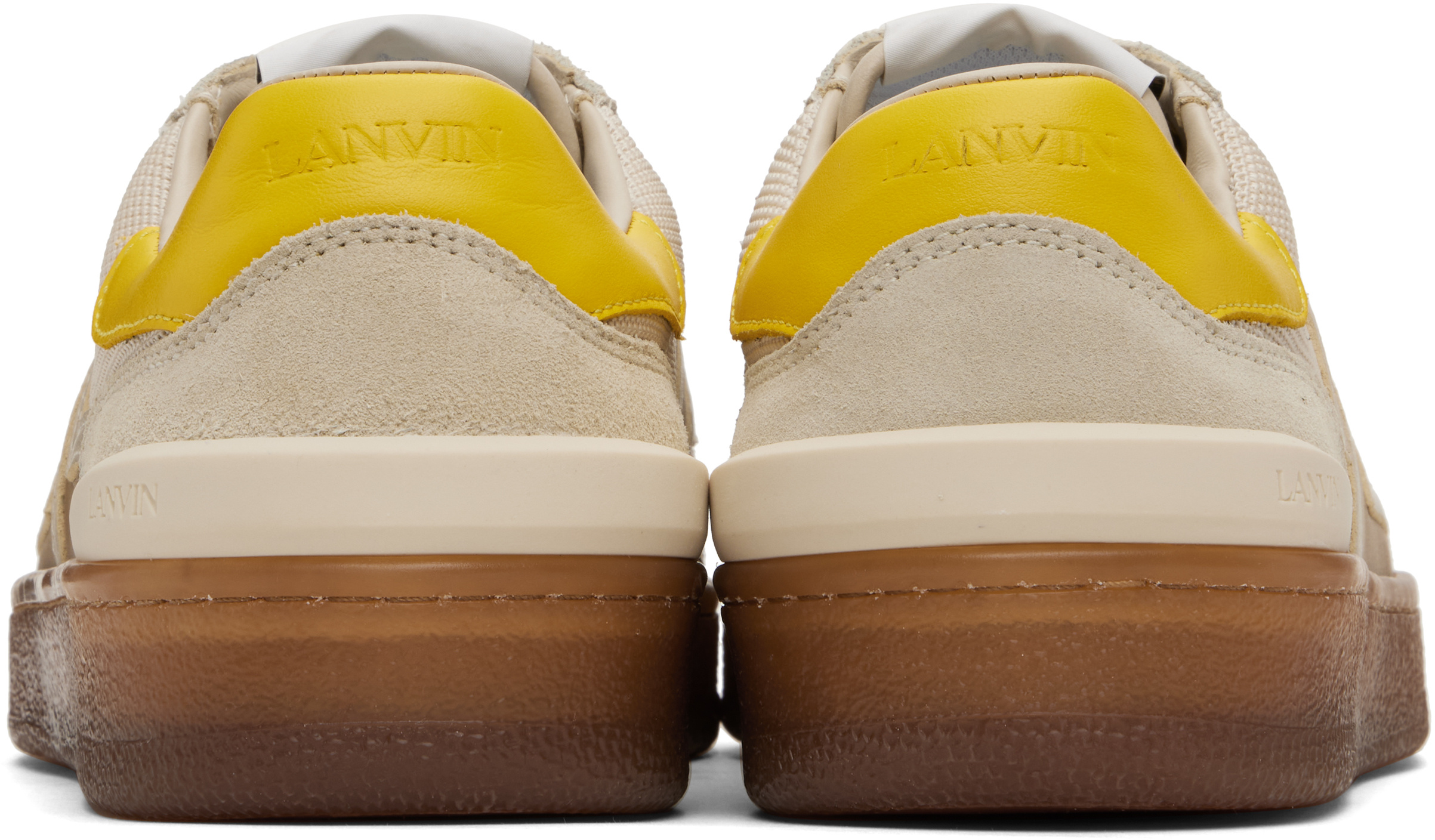 Lanvin Clay Mesh Sneakers In Brown