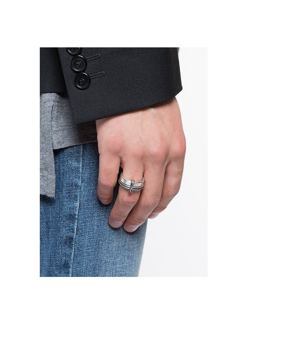 Werkstatt:münchen Connected Tape Ring In White