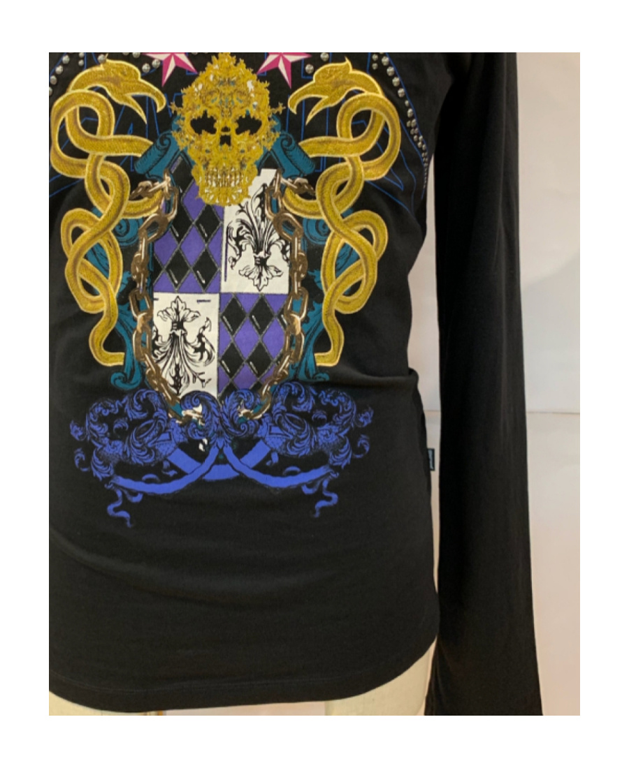 Just Cavalli Printed T-shirt In Black