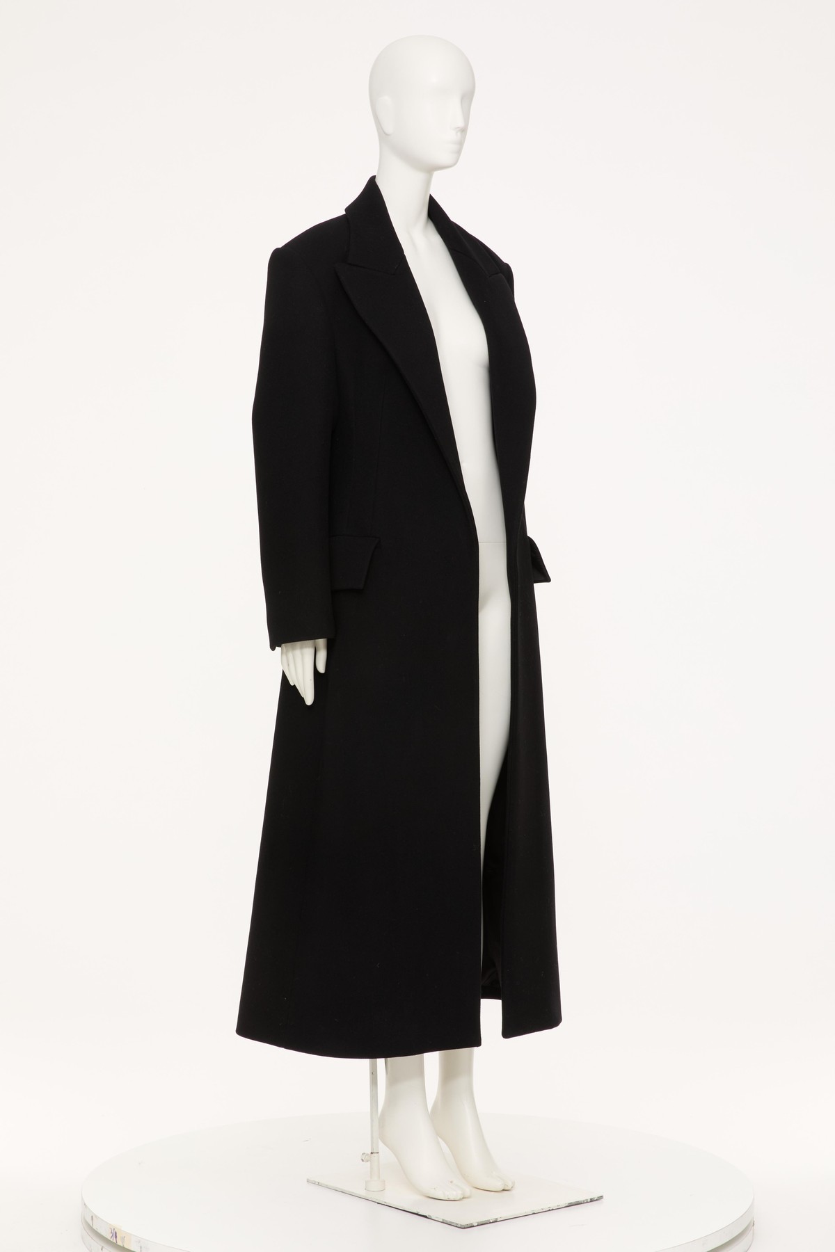 Valentino Wool Coat In Black