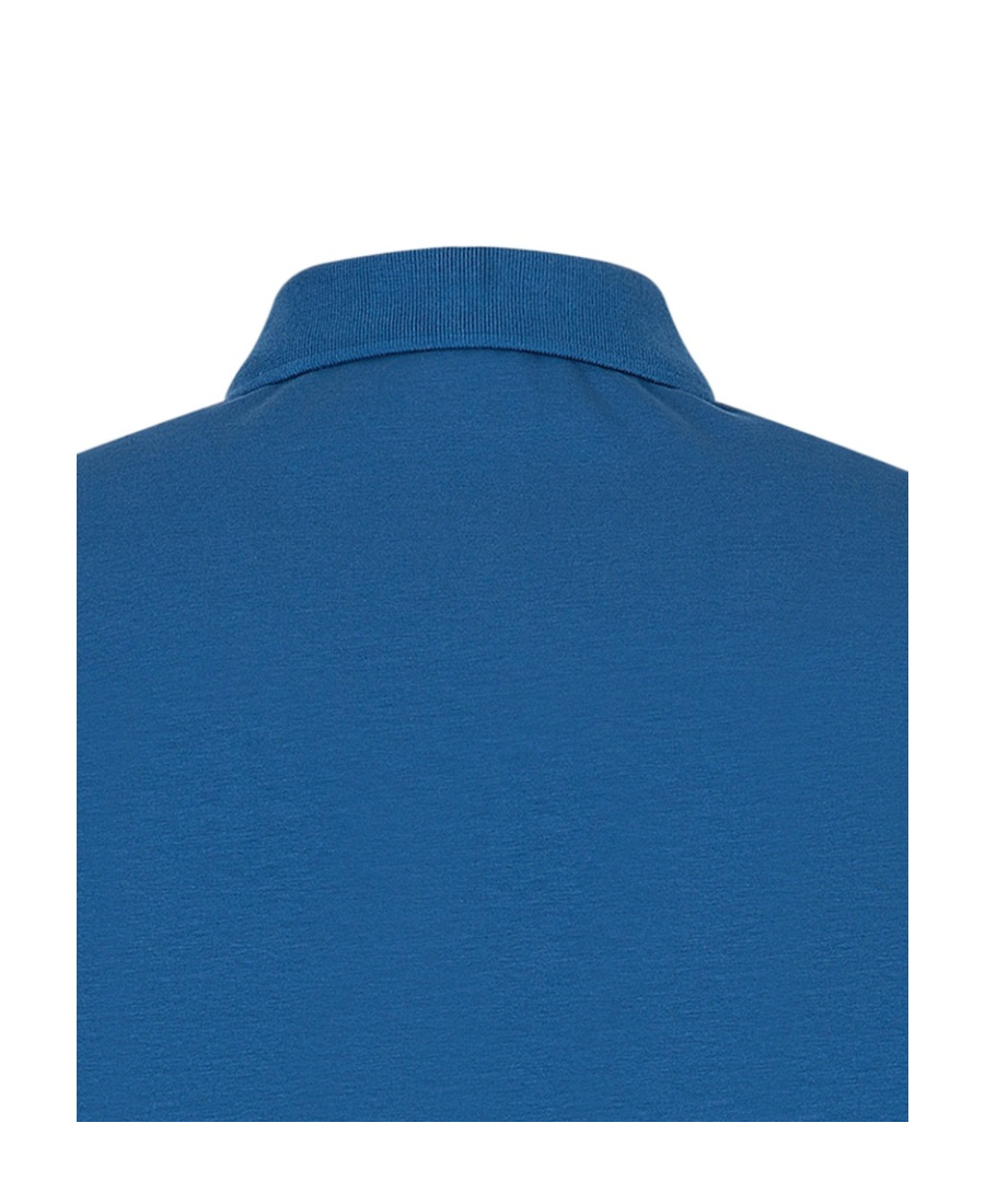 Ea7 Polo Shirt With Color Logo In Blue