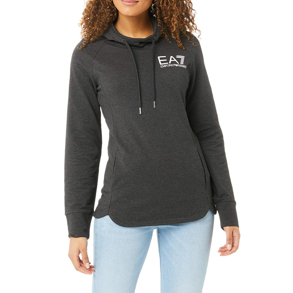 EA7 LOGO PRINTED HOODED SWEATER 