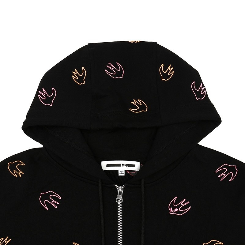 MCQ BY ALEXANDER MCQUEEN SWALLOW EMBROIDERED CASUAL JACKET 