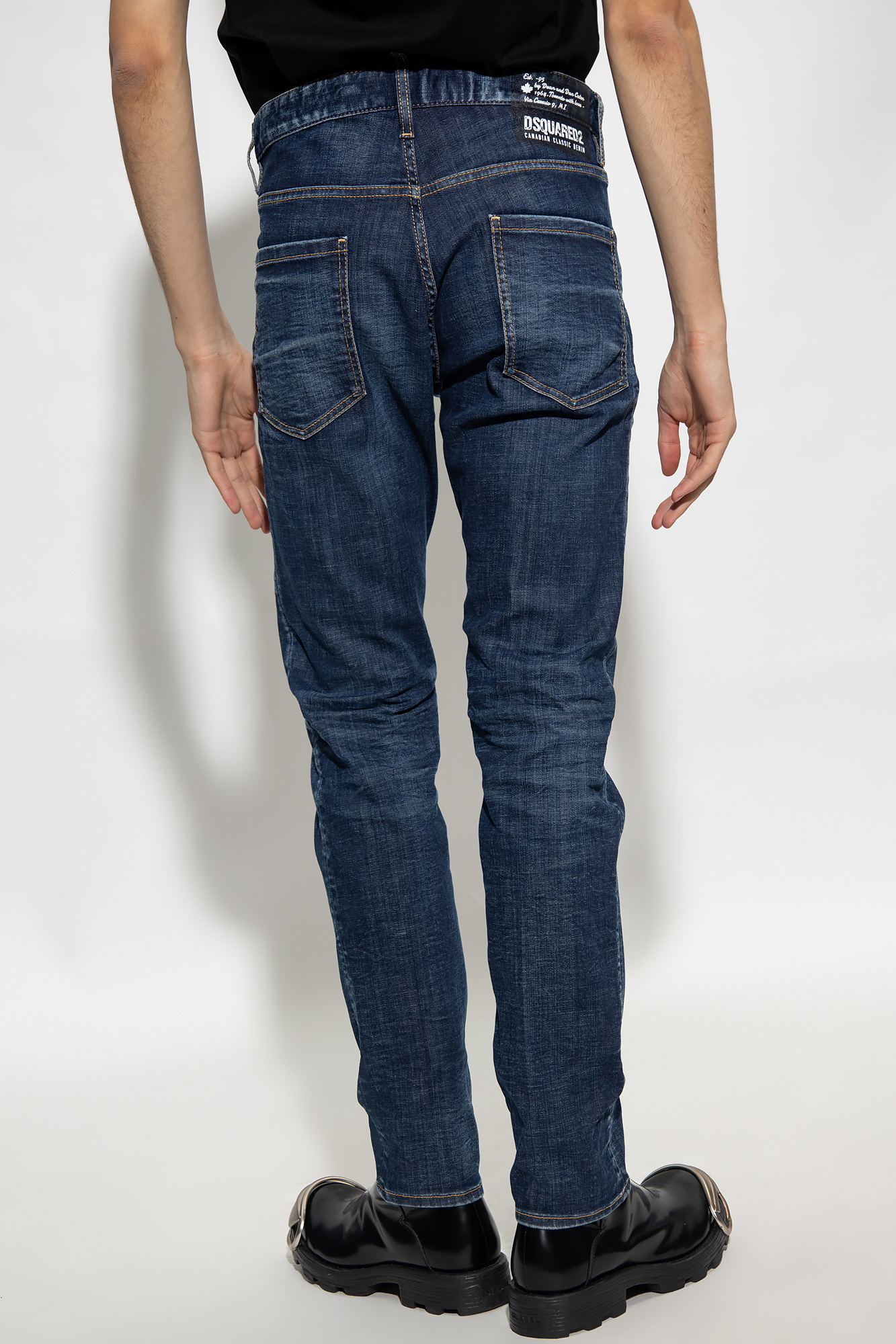 Dsquared2 Cool Guy Distressed Slim-fit Jeans In Blue