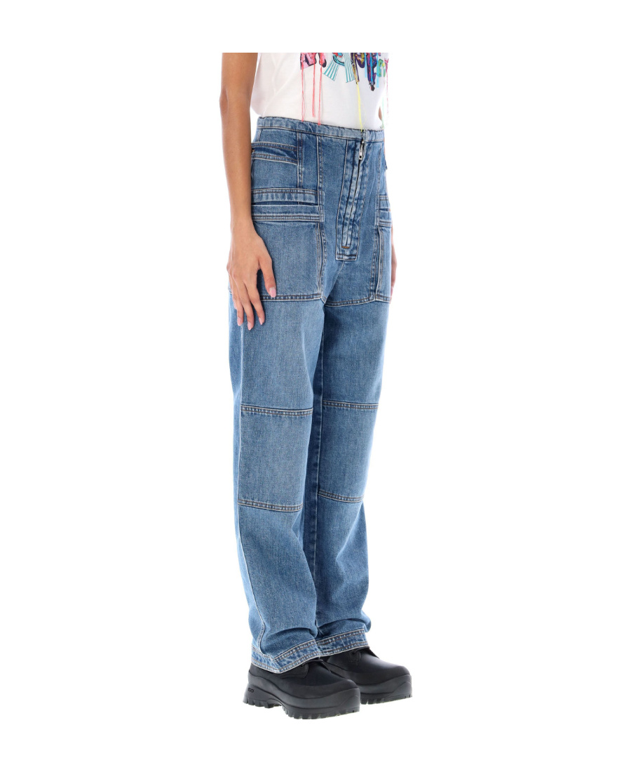 Shop Stella Mccartney Cargo Jeans In Blue