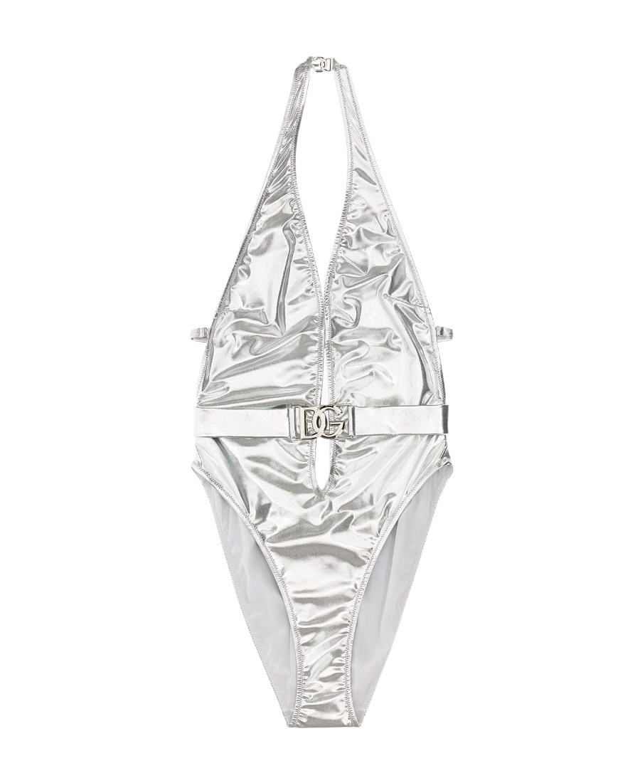 DOLCE & GABBANA DOLCE  GABBANA LOGO PLAQUE ONE-PIECE SWIMSUIT