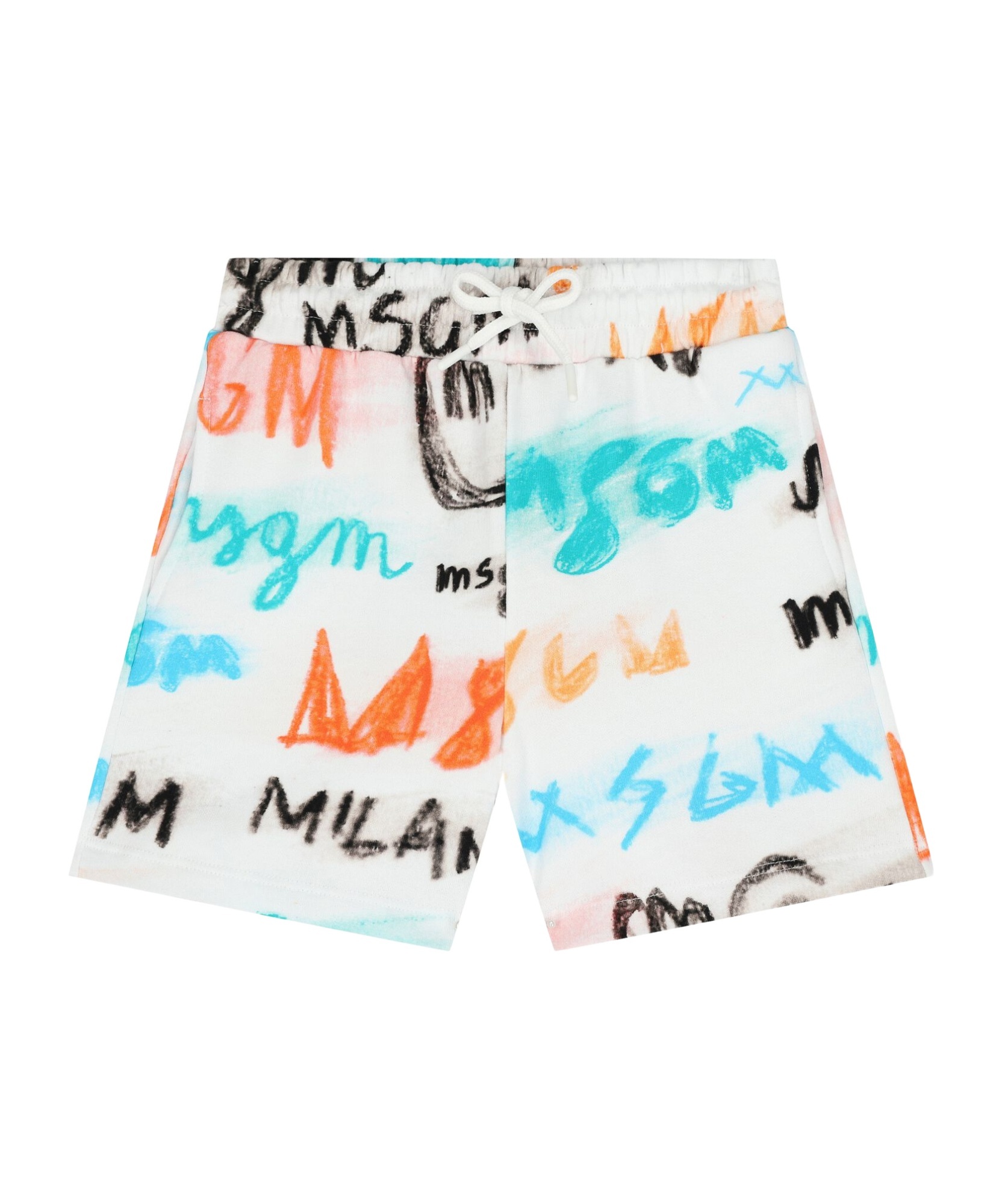 MSGM LOGO-PRINT TRACK SHORTS