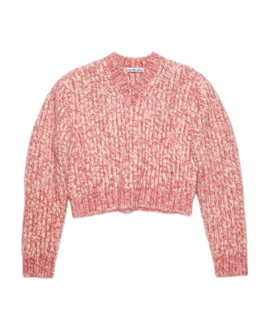 Acne Studios Off White Wool Blender Jumper In Pink