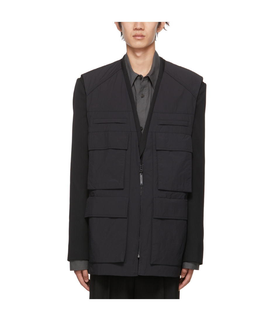 Juunj Logo Laminated Blazer In Black