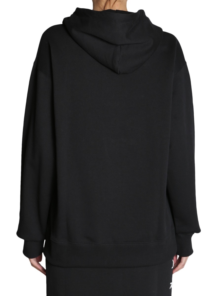 Kenzo Letter Logo Printed Hooded Sweater In Black