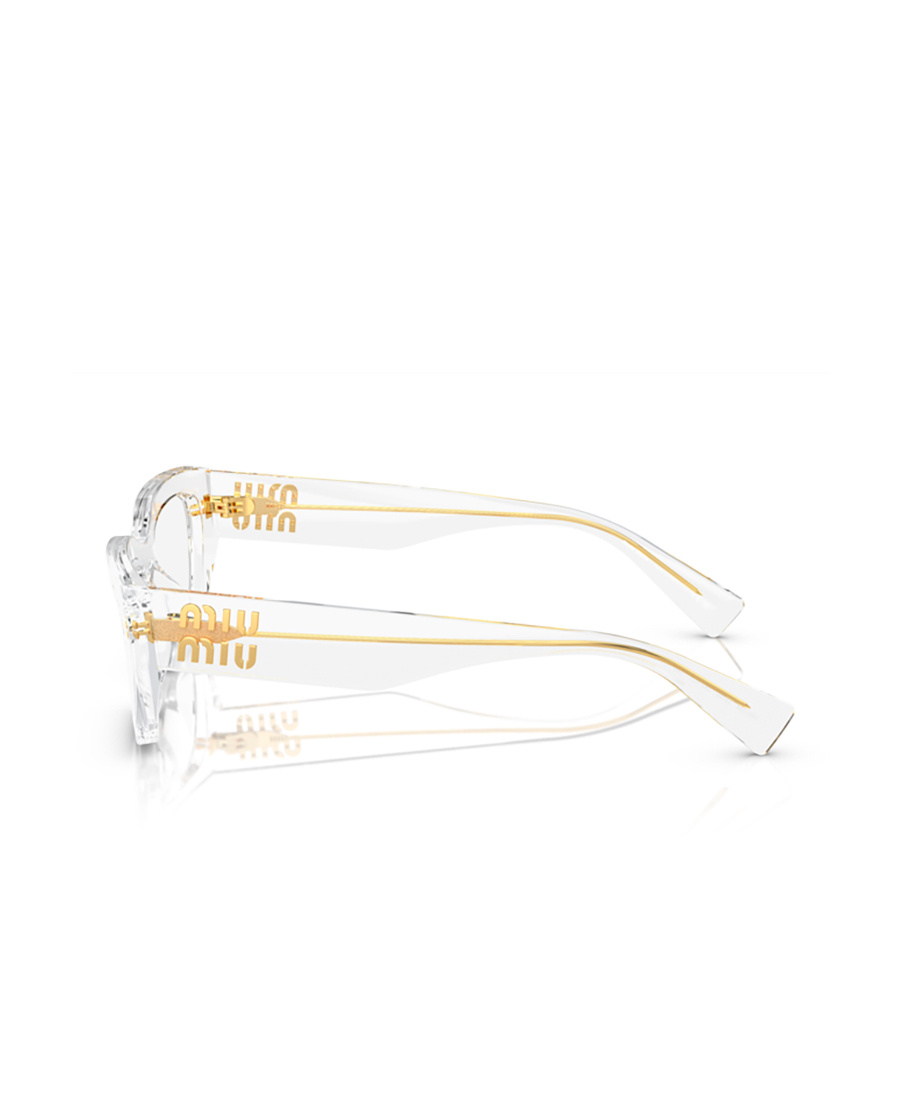 Miu Miu Mu 03xv Trasparent Glasses In White