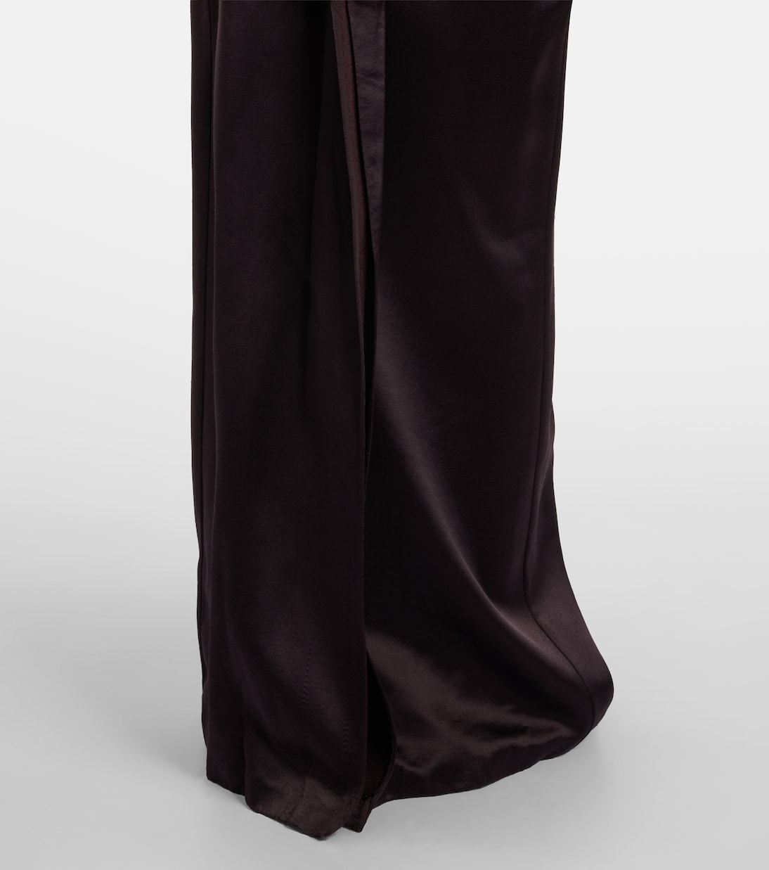 The Row Dolci Silk-blend Gown In Gray