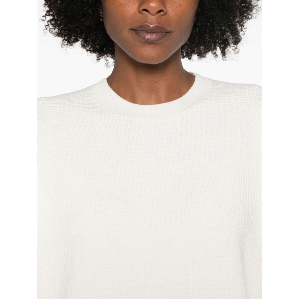Shop Fabiana Filippi Platinum Turtle Neck Jumper In White