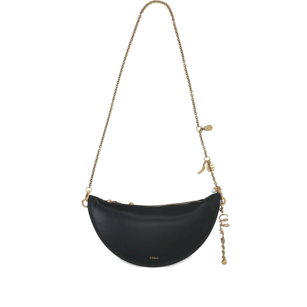 Chloé Black Nappa Leather Chloe Icons Shoulder Bag In Black