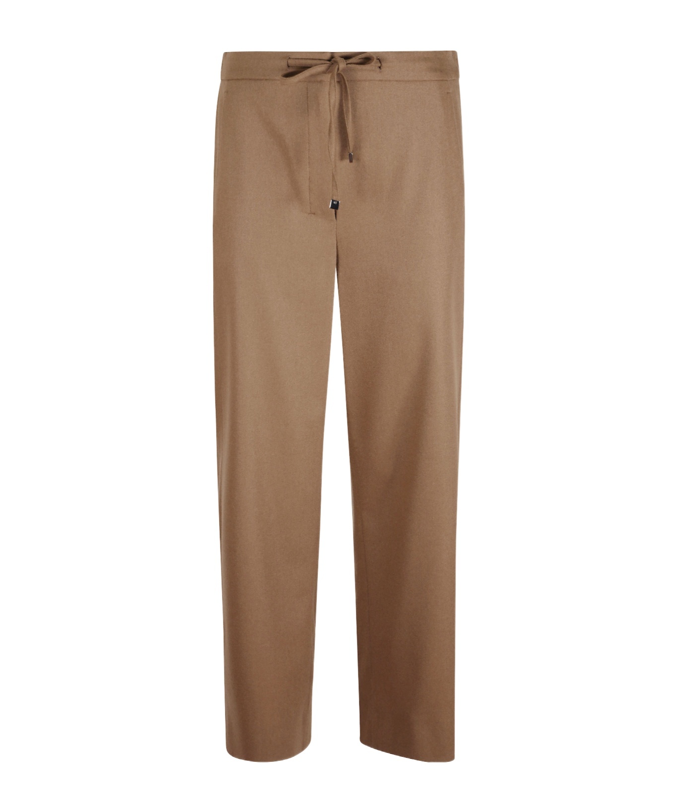 Max Mara Wool Jogging Pants In Brown