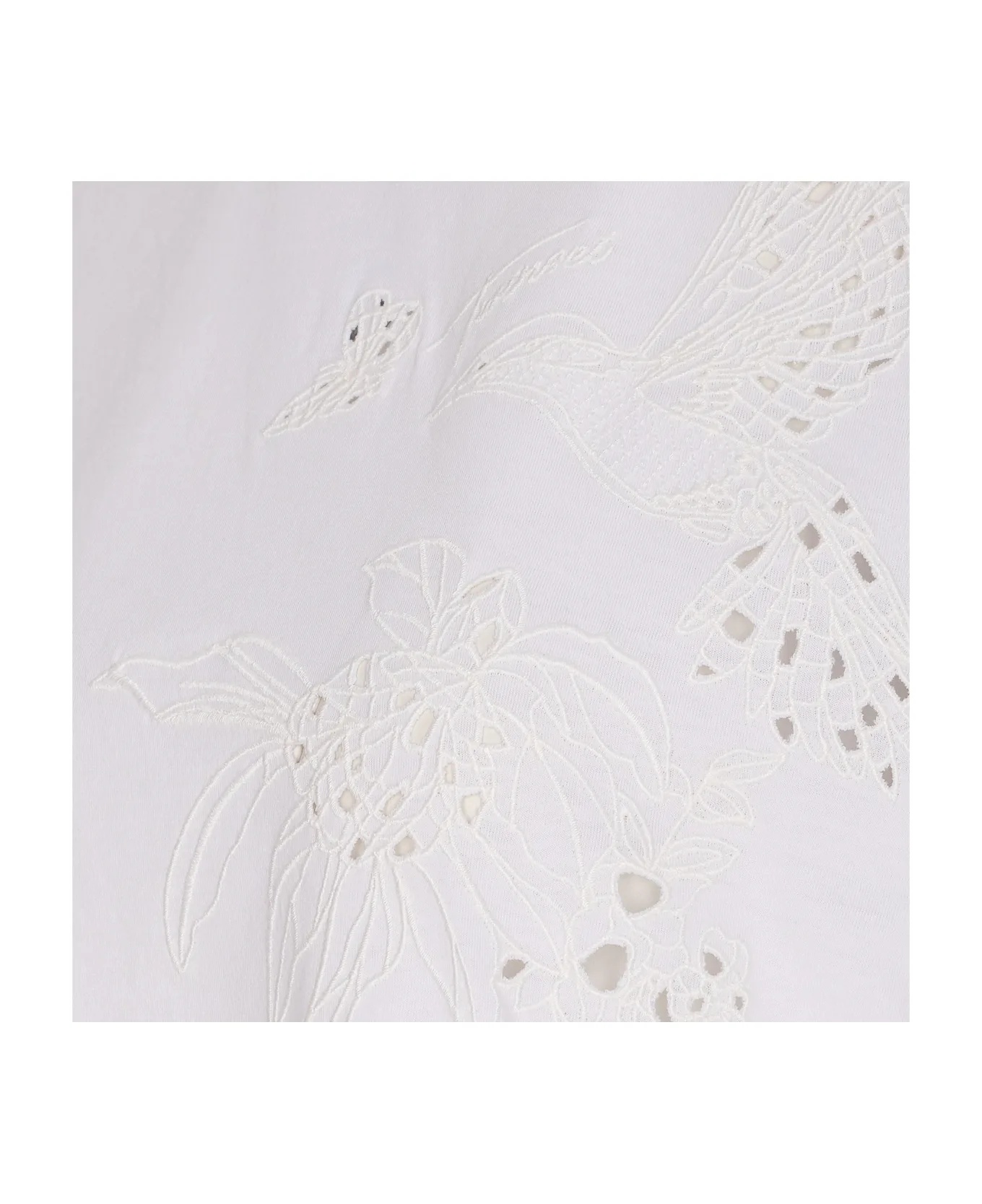 Twinset Embroidered T-shirt In White