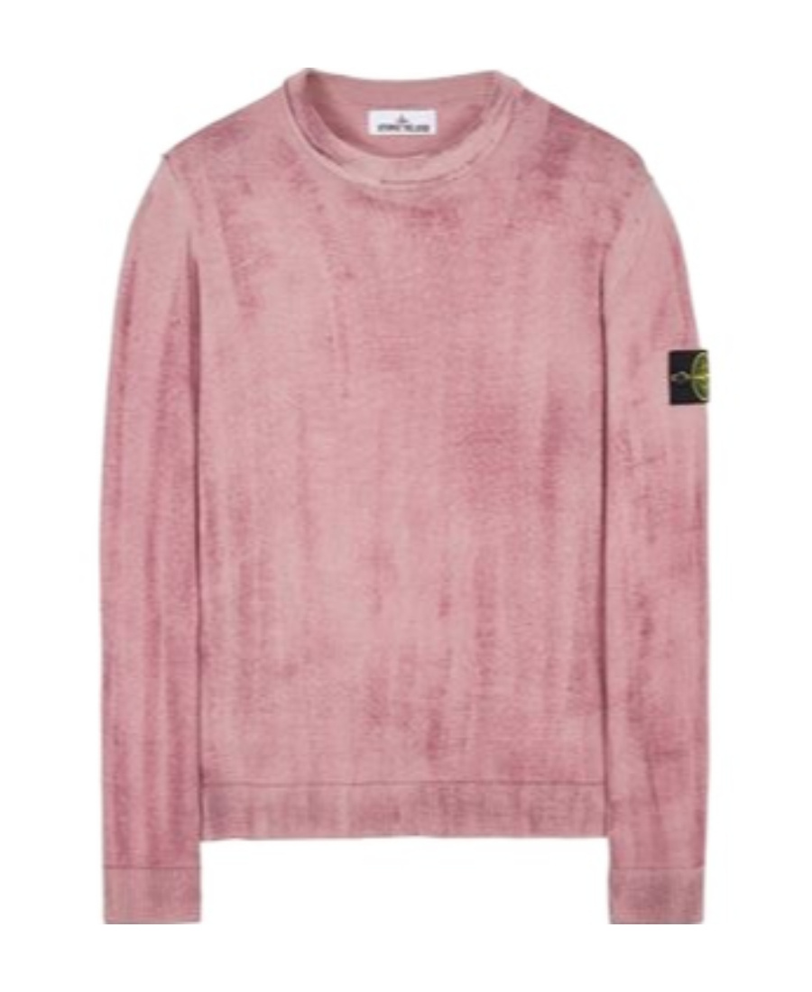 Shop Stone Island Logo-patch Wool Sweatshirt In Pink