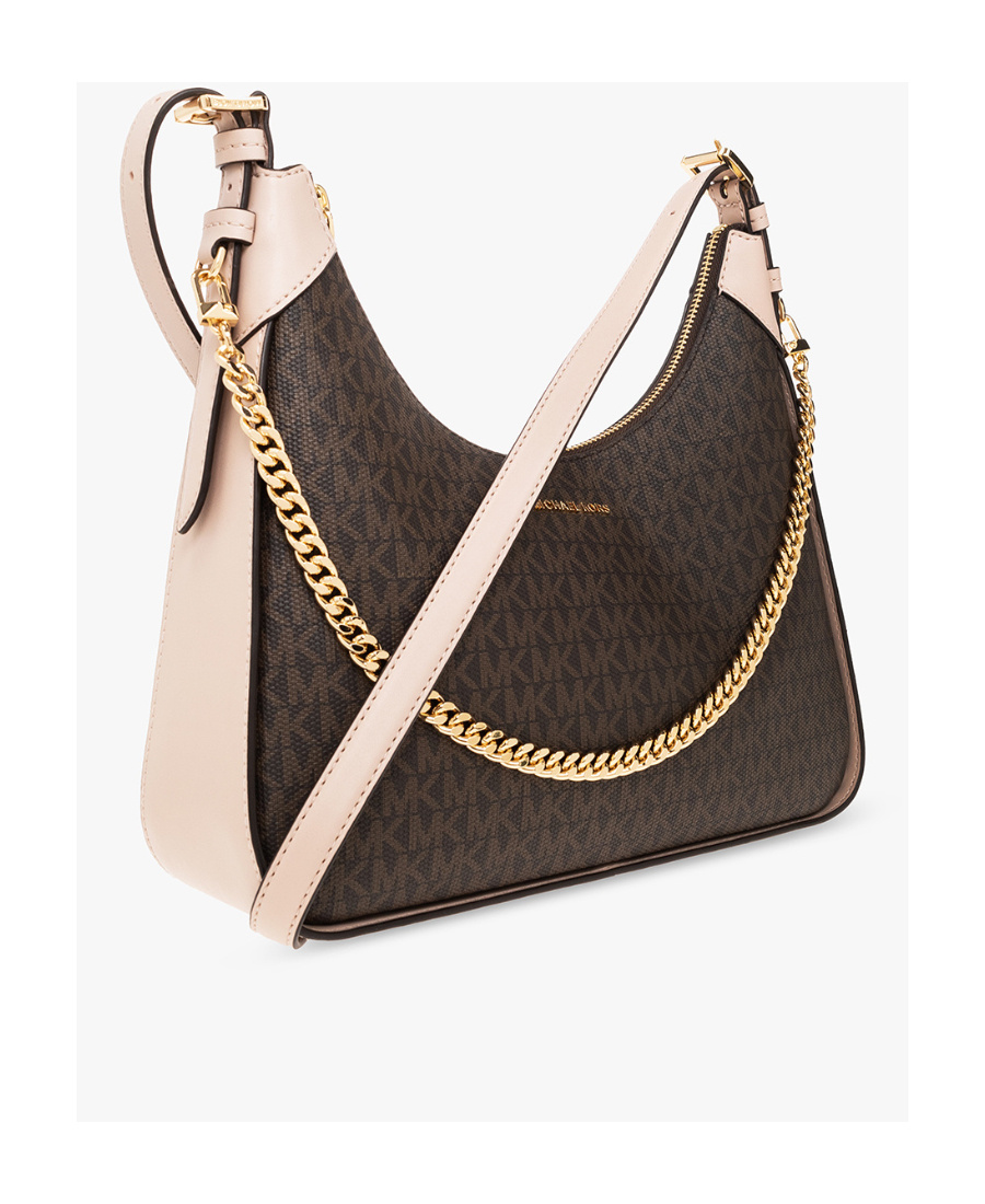 Michael Kors Monogram-pattern Satchel Bag In Brown