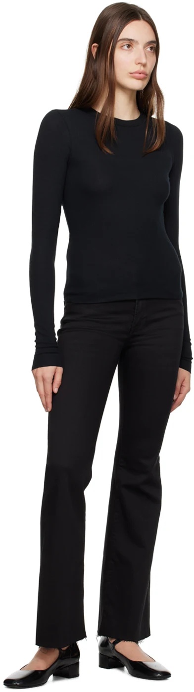 FRAME LE EASY FLARE LOGO DENIM PANTS
