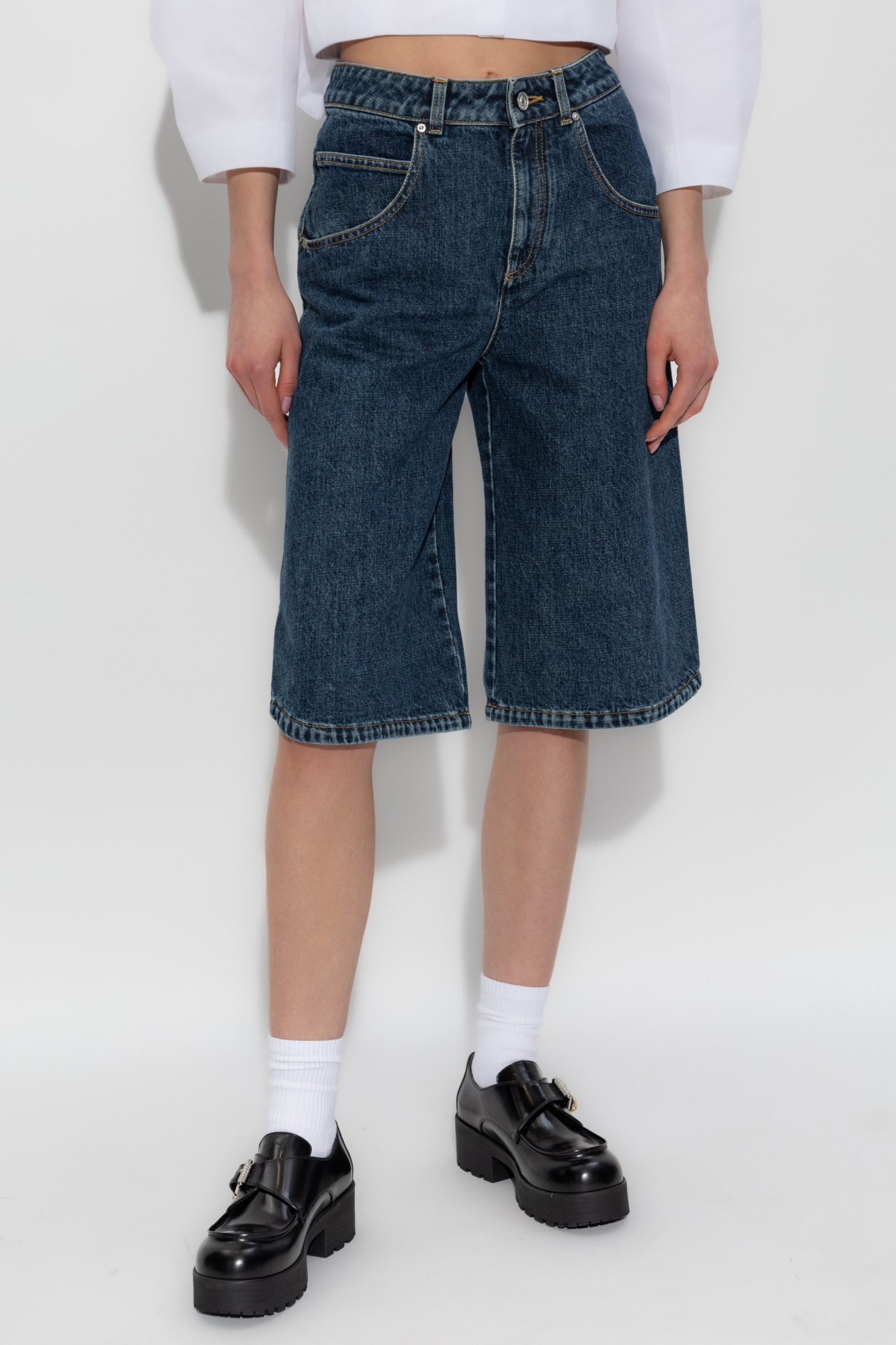 Givenchy Denim Bermuda Short In Blue