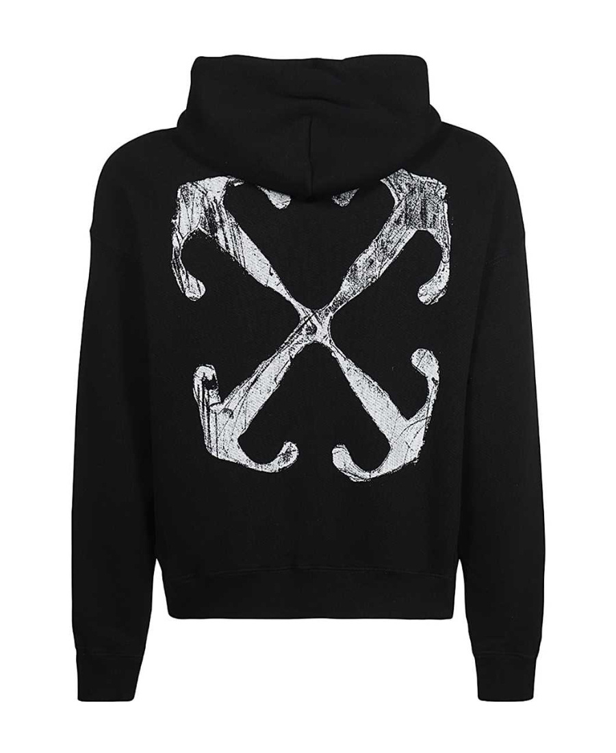 Off-white Caravaggio Arrow Over Hoodie In Black