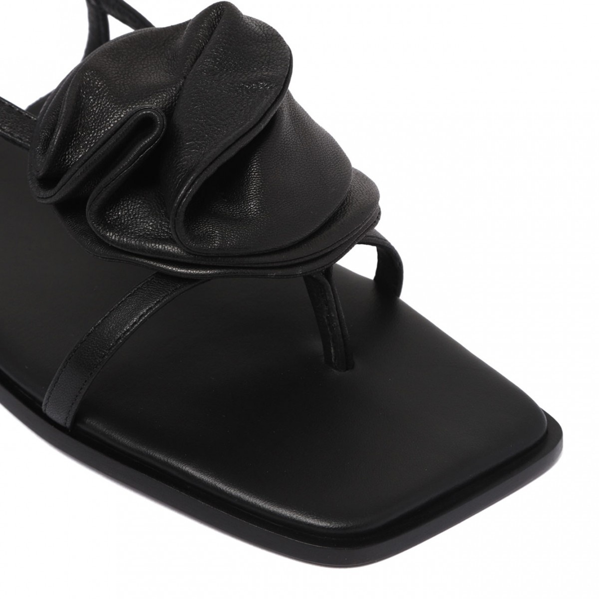 Vic Matie Sculpted Bloom Sandals In Black
