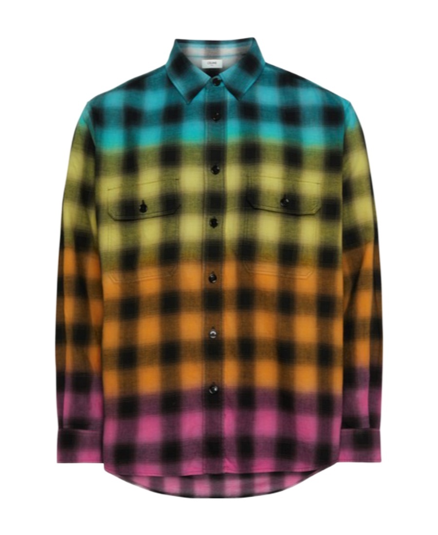 Celine Long-sleeved Shirt In Multicolor