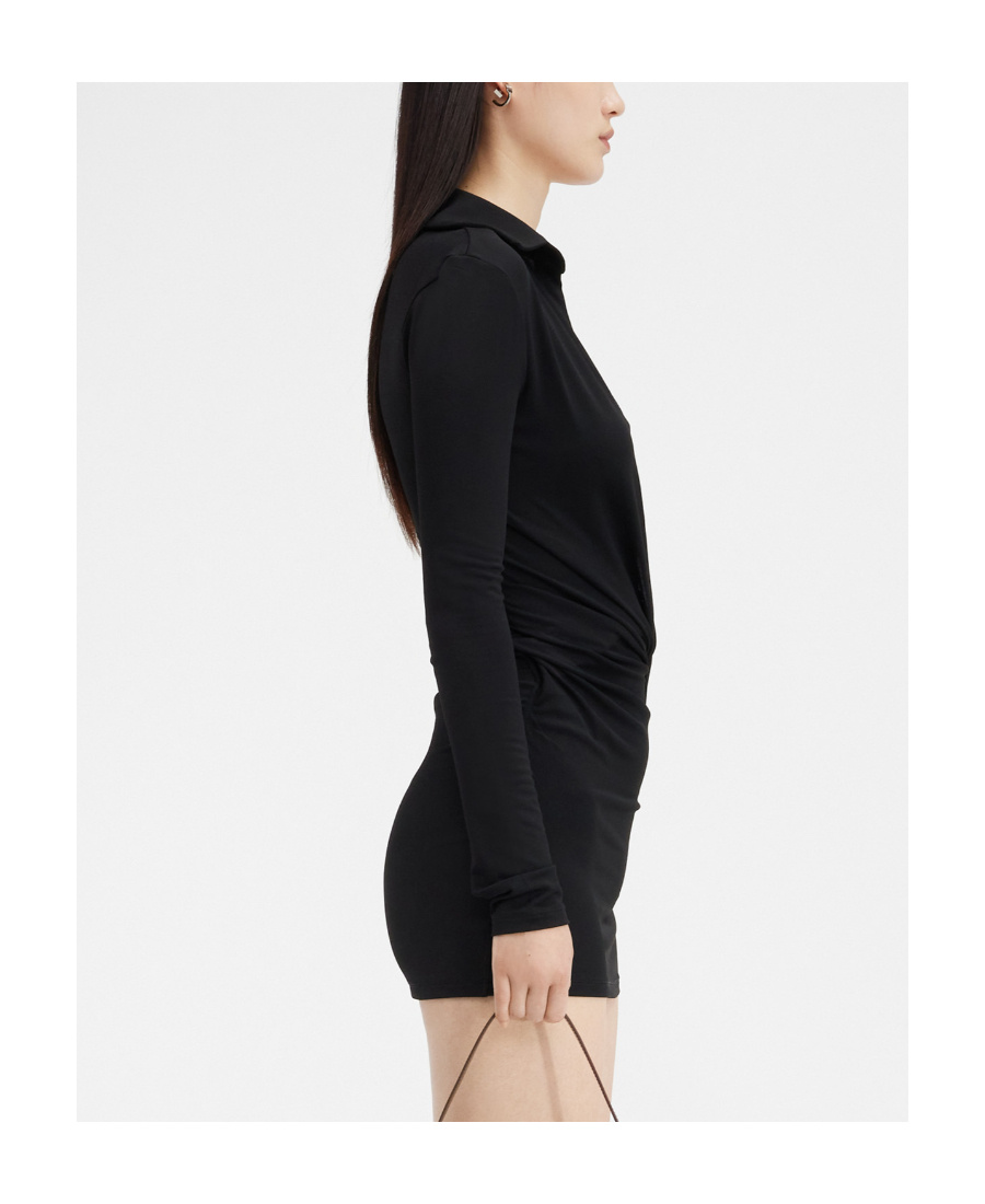 Jacquemus A Twisted Knitted Mini Dress In Black