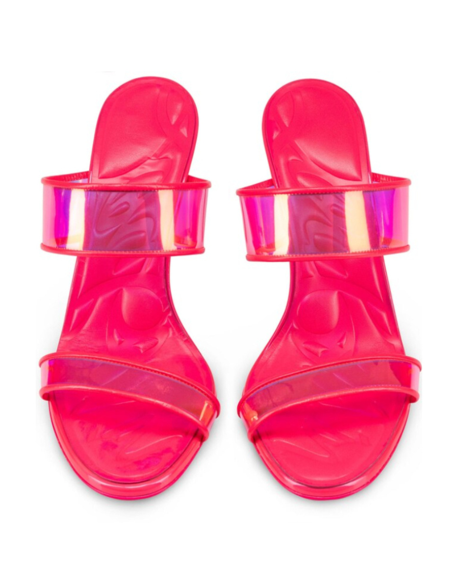 Christian Louboutin Logo High-heeled Sandals In Pink