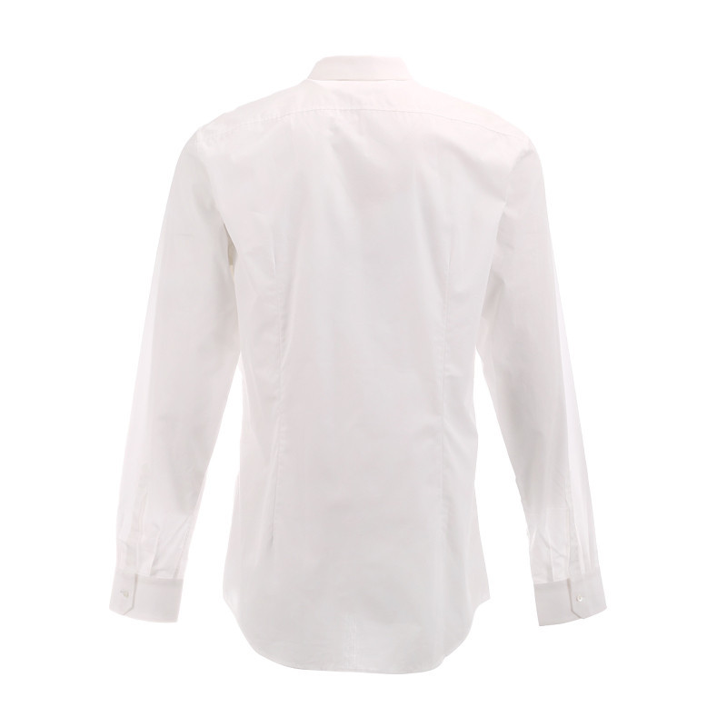 Gucci Long Sleeve Linen Polo Shirt With Chest Pocket In White