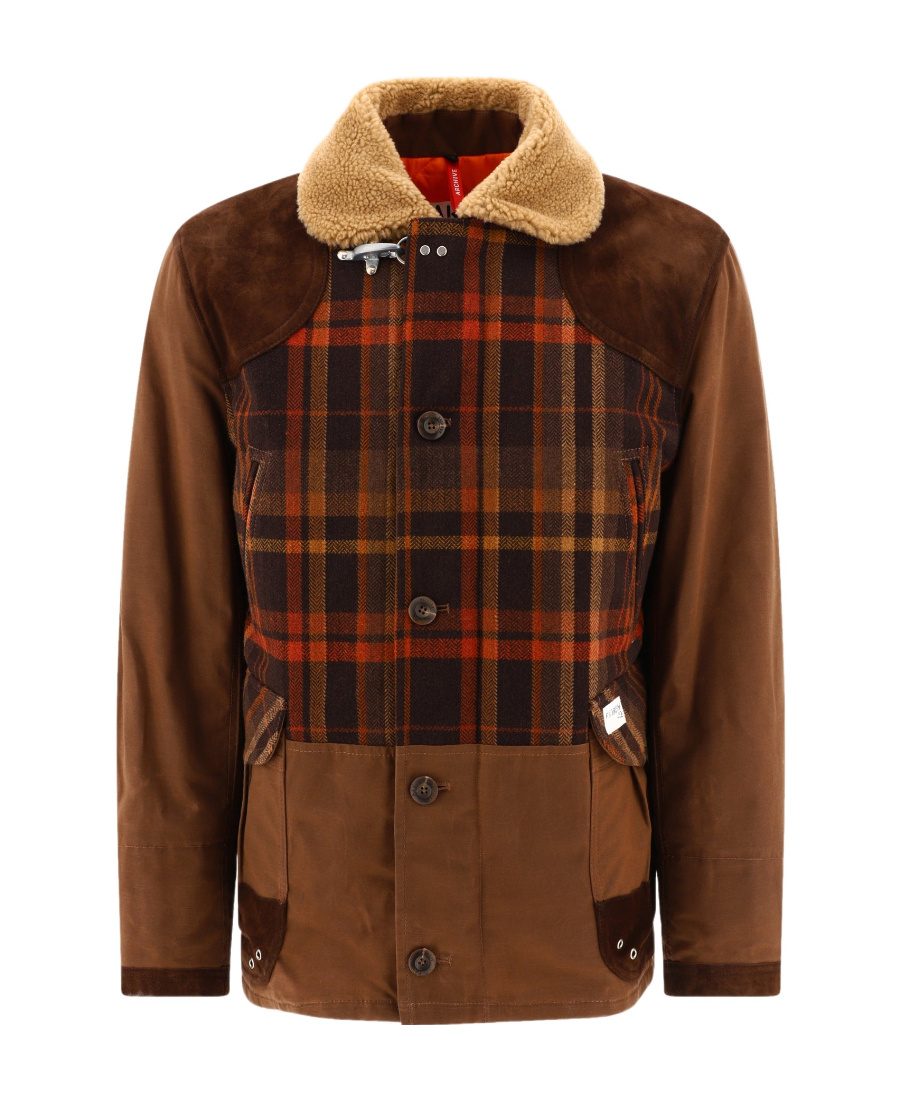 Fay Archive Caban Jacket In Brown