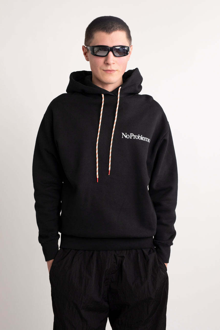Aries Mini Problemo Drawstring Hoodie In Black