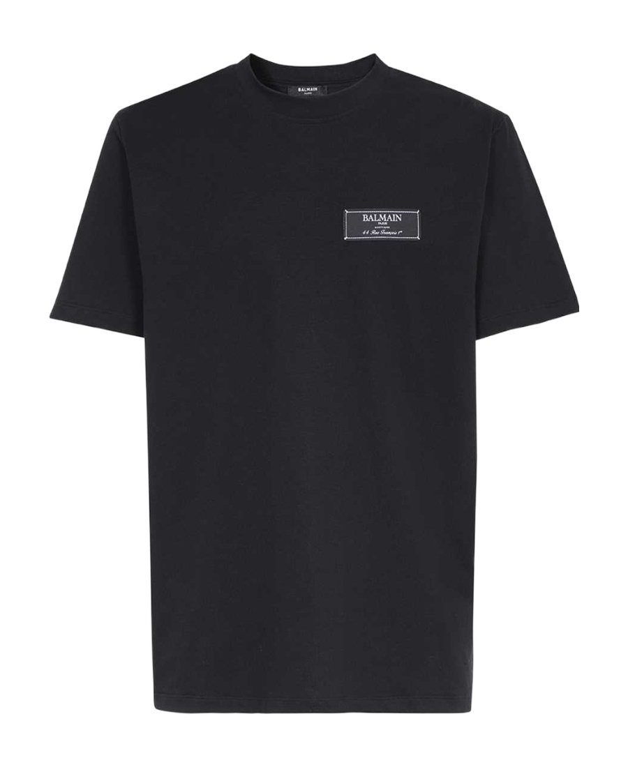 Balmain Couture Label T-shirt In Black